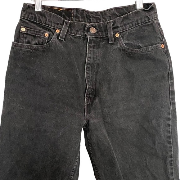 Vintage 90s Levi’s Black Denim Jeans Tapered Leg High Waisted 512 size 12 - Picture 4 of 9